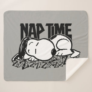 Rock Tees Snoopy Nap Time Sherpa Blanket