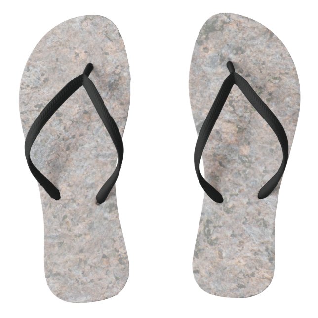 Rock Texture Geology Photo Flip Flops (Footbed)