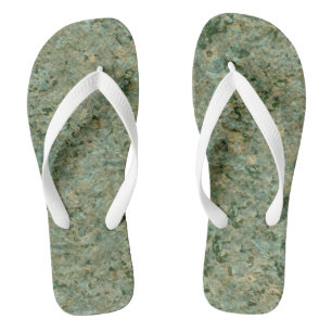 Rock Texture Green Geology Photo Flip Flops