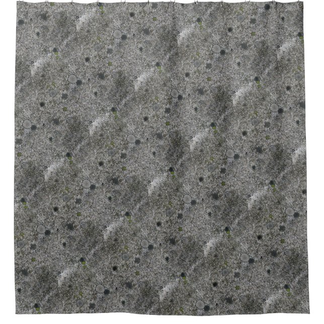 Rock Texture Grey Granite Shower Curtain (Front)