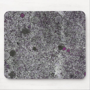 Rock Texture Grey Granite with Pink Details Mouse Mat