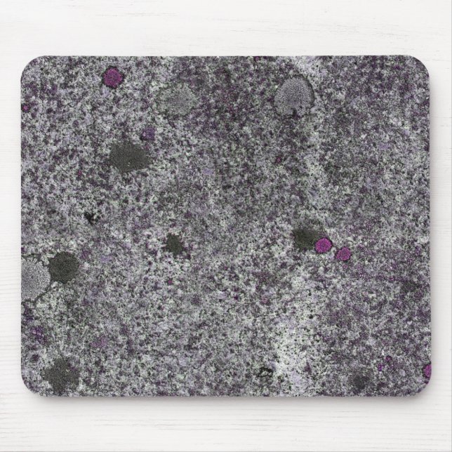 Rock Texture Grey Granite with Pink Details Mouse Mat (Front)