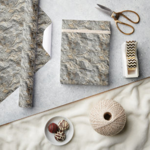 Rock Texture Print Wrapping Paper Roll