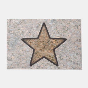 Rock Texture with Star Decor Doormat