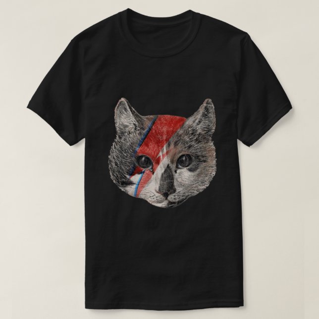 Rock the Bowie Cat Fitted T-Shirt.png T-Shirt (Design Front)