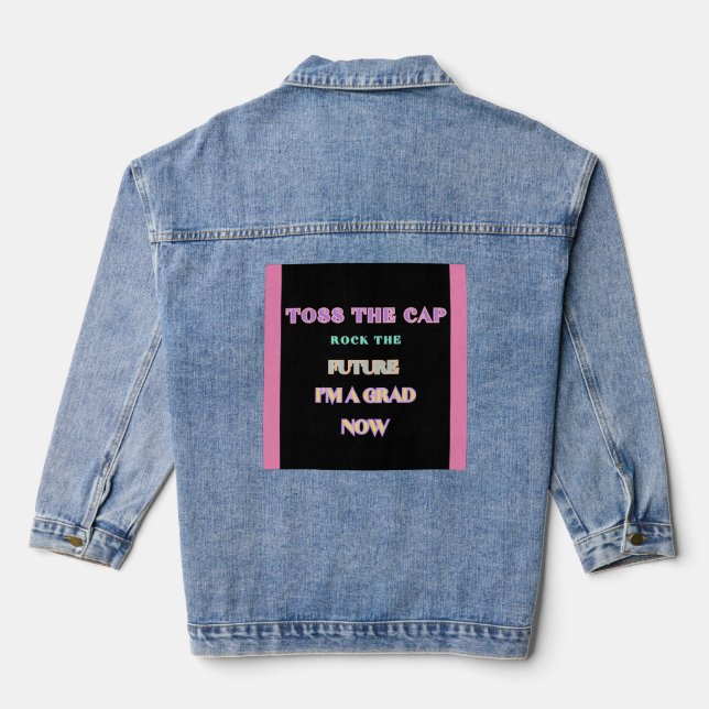  "Rock the Future Graduation Denim Jacket" Jacket (Back)