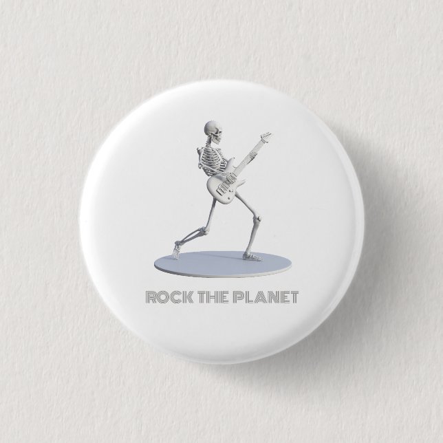 Rock The Planet 3 Cm Round Badge (Front)