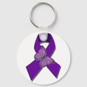 Rock the Ribbon Fibromyalgia Support Key Ring