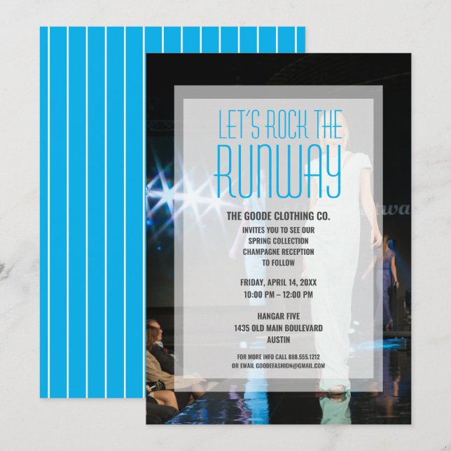 Rock the Runway Fashion Show | Seasonal Collection Invitation (Front/Back)