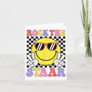 Rock The Staar Test Day Motivational Teacher Testi Card