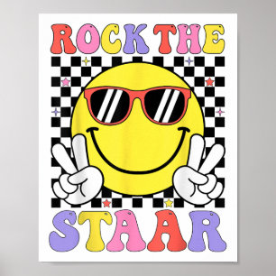 Rock The Staar Test Day Motivational Teacher Testi Poster
