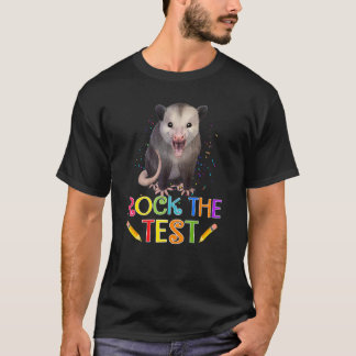 Rock The Tes Test Day Teacher Testing Squad Possum T-Shirt