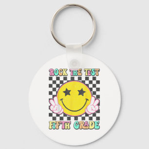 Rock The Test Day 5th Grade Teacher Fifth Grade Te Key Ring