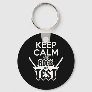 Rock The Test Day Teacher Testing State Idea Schoo Key Ring