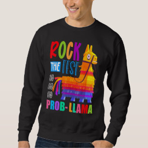 Rock The Test No Prob Llama Teacher Testing Day Ma Sweatshirt
