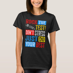 Rock The Test Retro Vintage Testing Day Teacher 2 T-Shirt
