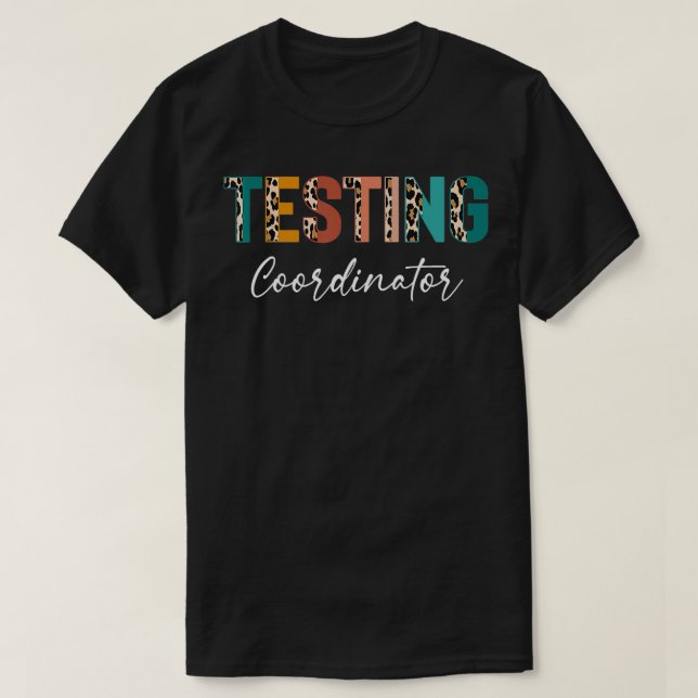Rock The Test Teacher Test Day Testing Coordinator T-Shirt (Design Front)