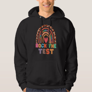 Rock The Test Teacher Test Day Testing Day Teache Hoodie