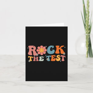 Rock The Test Teacher Test Day Testing Day Teacher Card