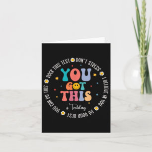 Rock The Test Teacher Testing Day Motivational Tes Card