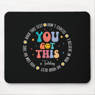 Rock The Test Teacher Testing Day Motivational Tes Mouse Mat