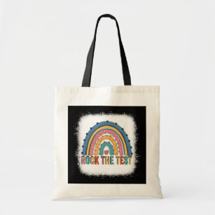 Rock the test test day teacher testing day tote bag