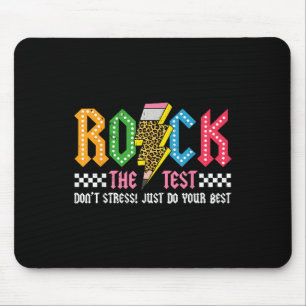 Rock The Test Testing Day Dont Stress Abcd Alphabe Mouse Mat
