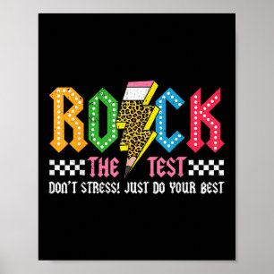 Rock The Test Testing Day Dont Stress Abcd Alphabe Poster