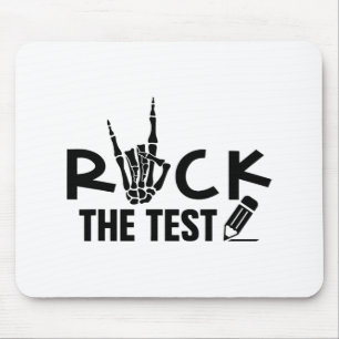 Rock The Test Testing Day Exam For Teacher Student Mouse Mat