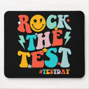 Rock The Test Testing Day Motivational Students Ki Mouse Mat