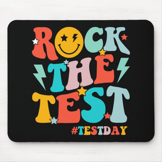 Rock The Test Testing Day Motivational Students Ki Mouse Mat (Front)