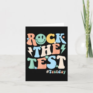 Rock The Test Testing Day Retro Motivational Teach Card