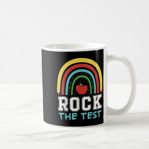 Rock The Test Testing Day Retro Motivational Teach Coffee Mug
