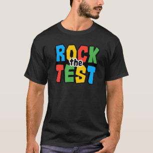 Rock The Test Testing Day Retro Motivational Teach T-Shirt
