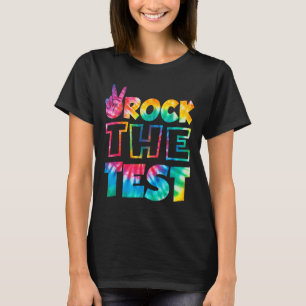 Rock The Test Testing Day Retro Motivational Teach T-Shirt