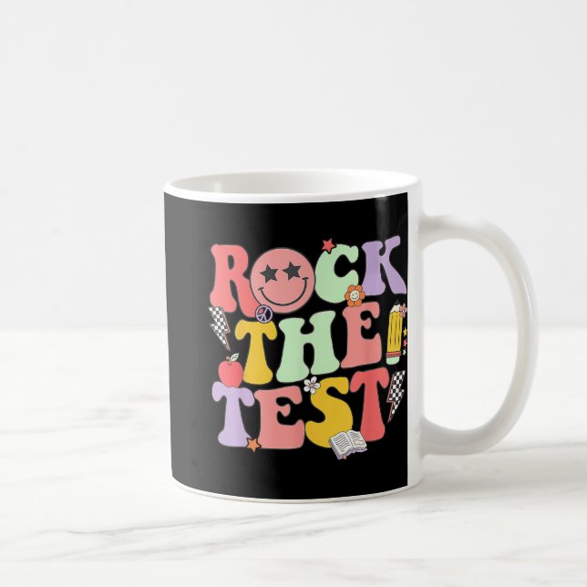 Rock The Test Testing Day Shirt For Teacher Studen Coffee Mug (Right)