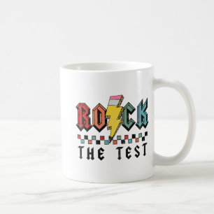 Rock The Test Testing Day Shirts For Teacher Men W Coffee Mug