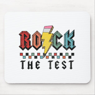 Rock The Test Testing Day Shirts For Teacher Men W Mouse Mat