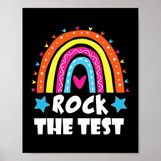 Rock the Test Testing For Teachers Test Day Poster | Zazzle.co.uk