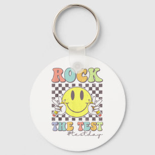 Rock The Test Testing Motivational Teacher  Key Ring