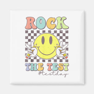 Rock The Test Testing Motivational Teacher Magnet