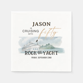 Rock the Yacht 50th Birthday Personalised Napkin