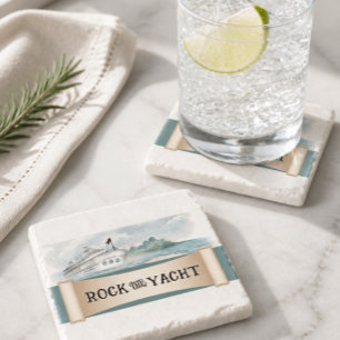 Rock the Yacht  Stone Coaster