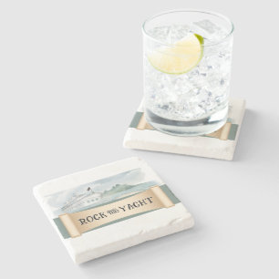 Rock the Yacht  Stone Coaster