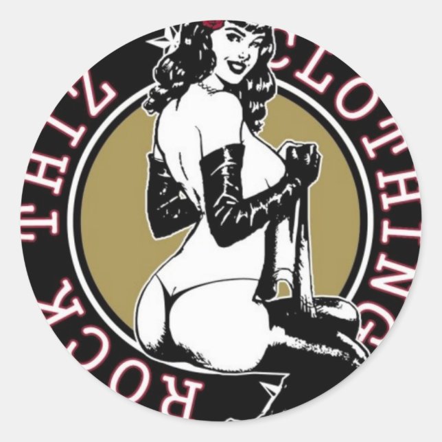 Rock Thiz Clothing Pinup Girl Stickers (Front)