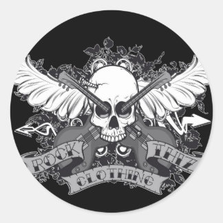Rock Thiz Clothing Skull & Wings Stickers