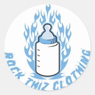 Rock Thiz Clothing Stickers Blue Baby Bottle
