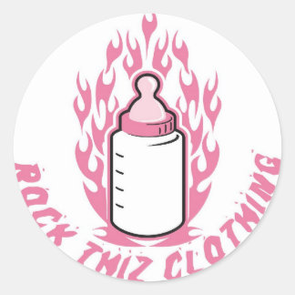 Rock Thiz Clothing Stickers Pink Baby Bottle