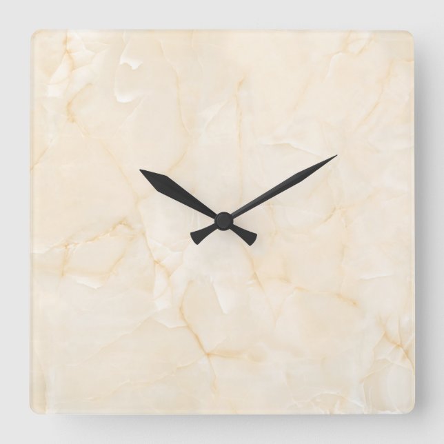 Rock Tile Marble Square Wall Clock (Front)