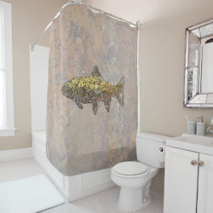 Rock Trout Shower Curtain